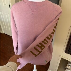 🛑 read description Carhartt Dusty Pink Logo Sleeve Sweatshirt